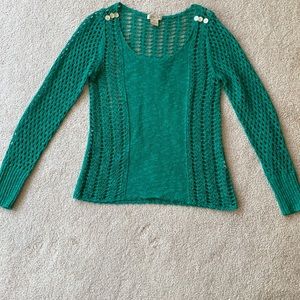 Lucky brand crocheted sweater, sz xs